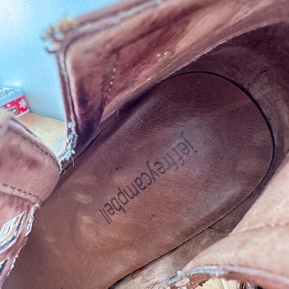 Jeffrey Campbell Women's Brown Woven Ankle Boots - Picture 5 of 6